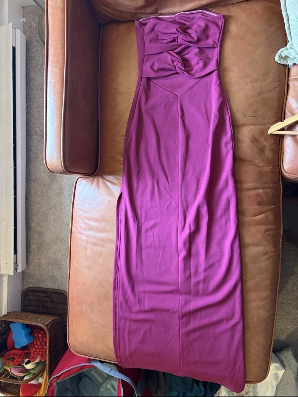 Strapless Lulu’s Magenta Maxi Dress - Picture 2 of 4